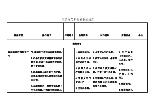 新捷达空调系统拆卸流程