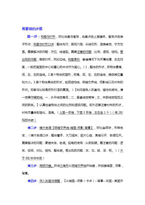 画素描的步骤