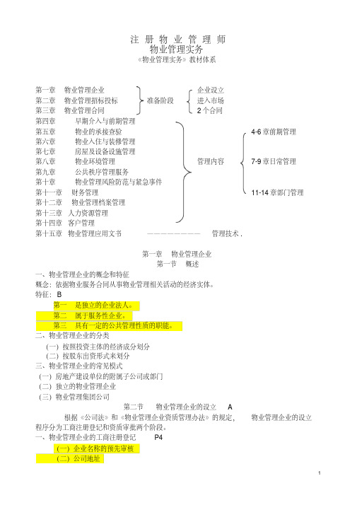【VIP专享】物业管理实务复习大纲2013年