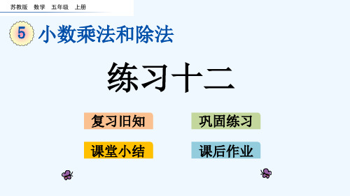 苏教版五年级数学上册第五单元5.10 练习十二