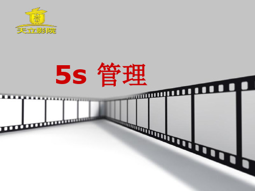 某影院5s管理培训资料(PPT 30页)