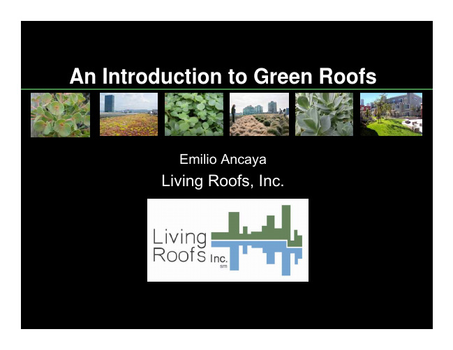 An Introduction to Green Roofs
