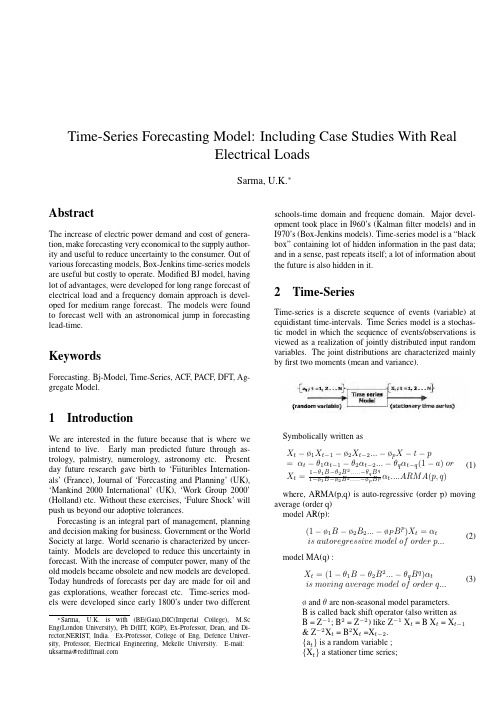 Time-Series Forecasting Model Including Case Studies With Real Electrical Loads