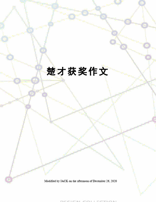楚才获奖作文