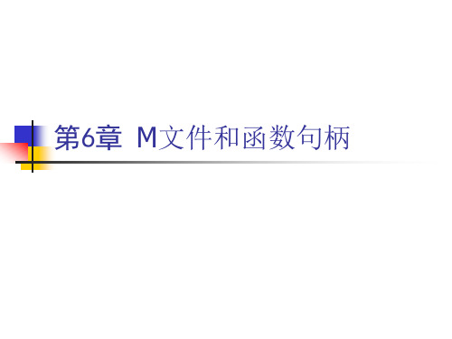 6.M文件和函数句柄