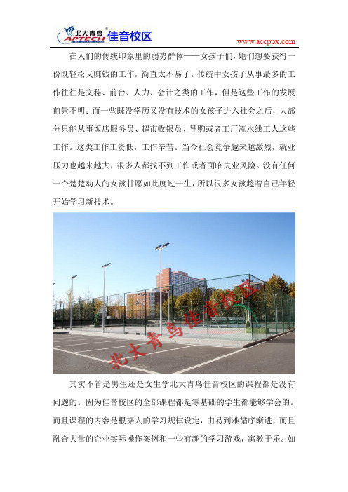 女生适合学北大青鸟什么专业
