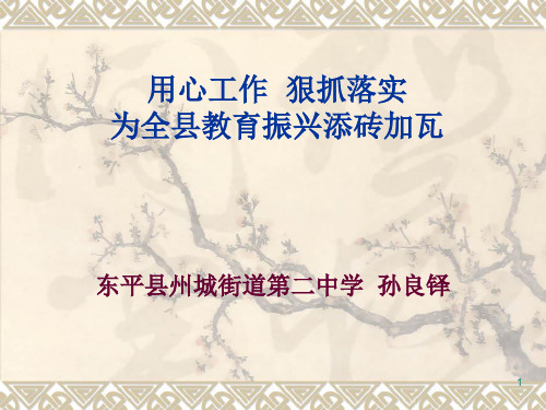 学校管理经验介绍PPT幻灯片