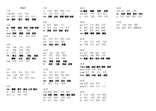 部编 语文 三下 复习.同音字
