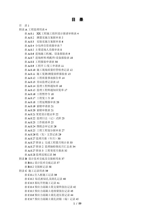 (全套)铁路工程施工用表