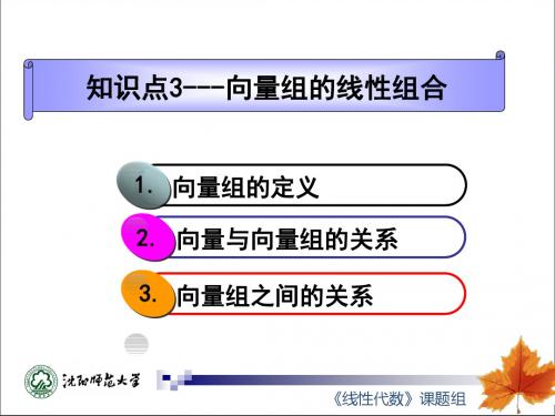 向量组及其线性组合
