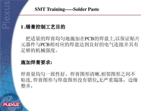 SMT 培训--锡膏