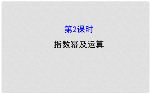 高中数学 第二章 基本初等函数(Ⅰ)2.1.1.2 指数幂及运
