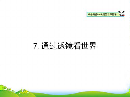 教科版八年级物理上册课件：4.7通过透镜看世界 (共29张PPT)