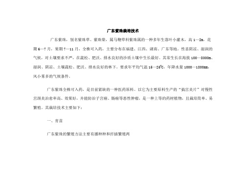 广东紫珠栽培技术