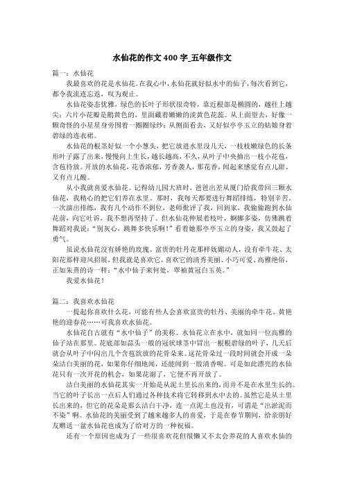 水仙花的作文400字_五年级作文