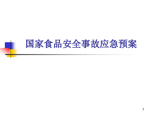 国家食品安全事故应急预案PPT参考课件