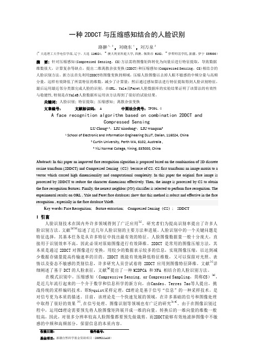 一种2DDCT与压缩感知结合的人脸识别