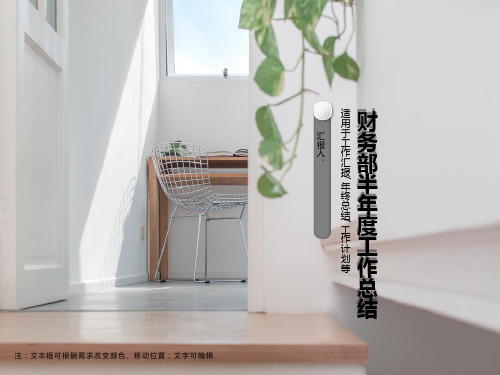 PPT 财务部半年度工作总结