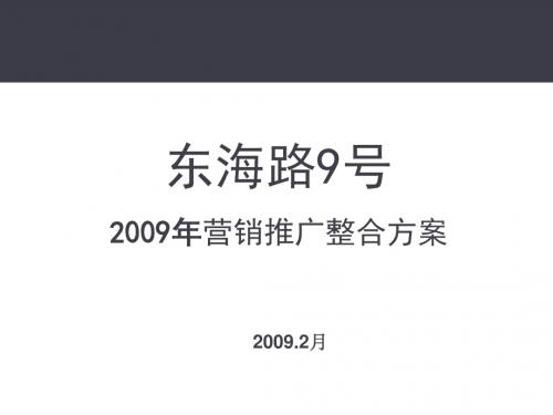 2009青岛东海路9号豪宅项目营销推广整合方案