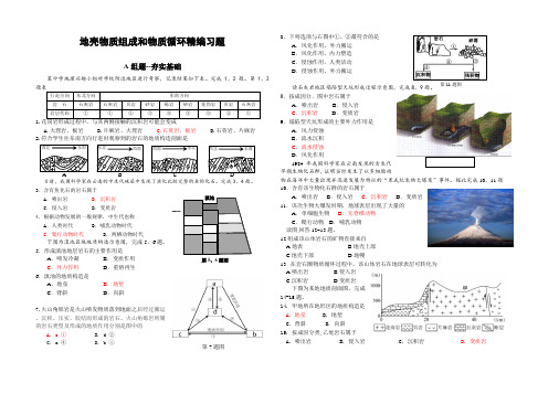 地壳物质组成与物质循环