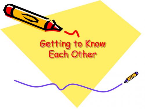 Getting to Know Each Other  S1