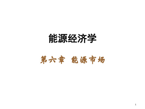 能源经济学(第三版)课件第6章