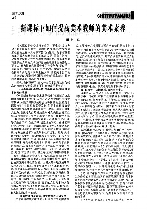 新课标下如何提高美术教师的美术素养