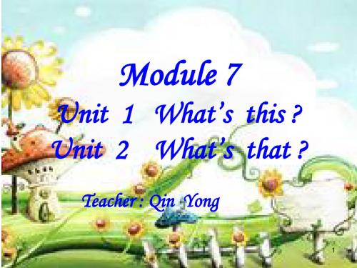 三年级上册英语课件-Module7 Unit 2 What's that.｜外研社(三起) (共41张PPT)