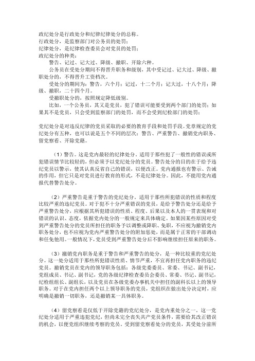 党的处分