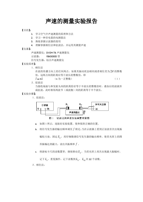 实验二十九 声速测量