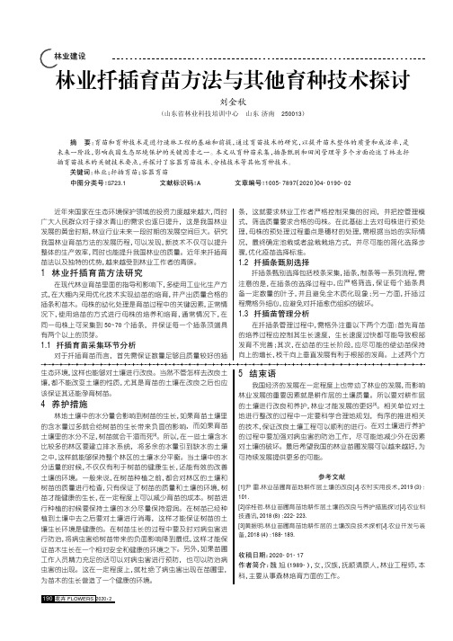 林业扦插育苗方法与其他育种技术探讨