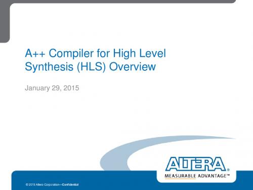 Altera的HLS软件简介_14.1_v1
