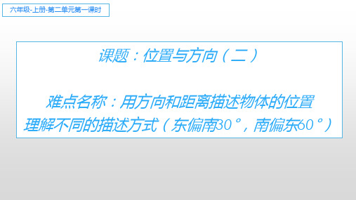 六年级数学上册_2位置与方向ppt(二)1人教版(9张)精品课件