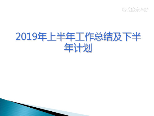 2019年上半年工作总结及下半年工作计划PPT模板