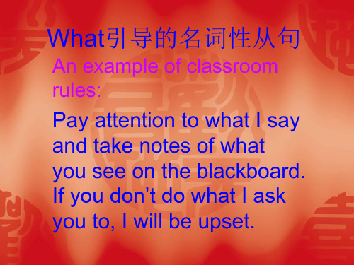 What引导的名词性从句
