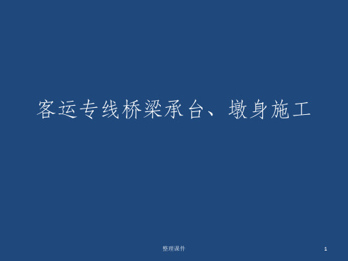 桥梁承台桥台墩身施工工艺