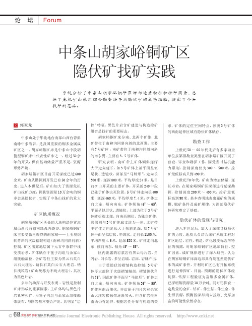 中条山胡家峪铜矿区隐伏矿找矿实践_郭双龙