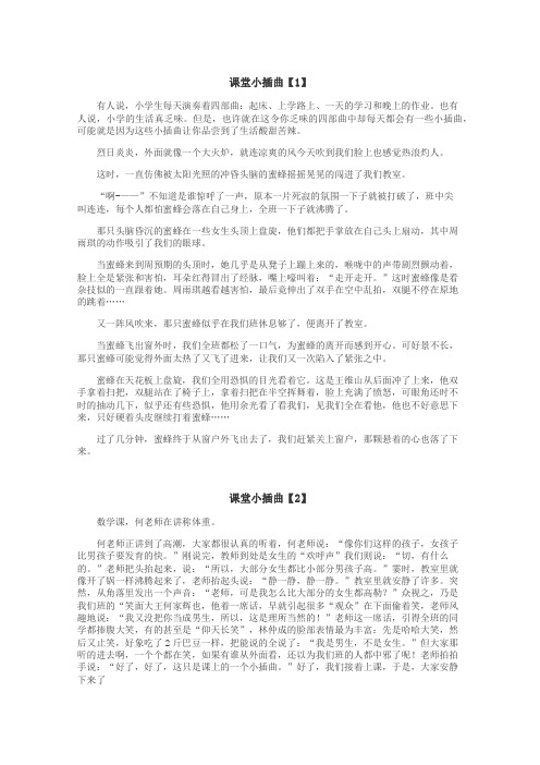课堂小插曲作文
