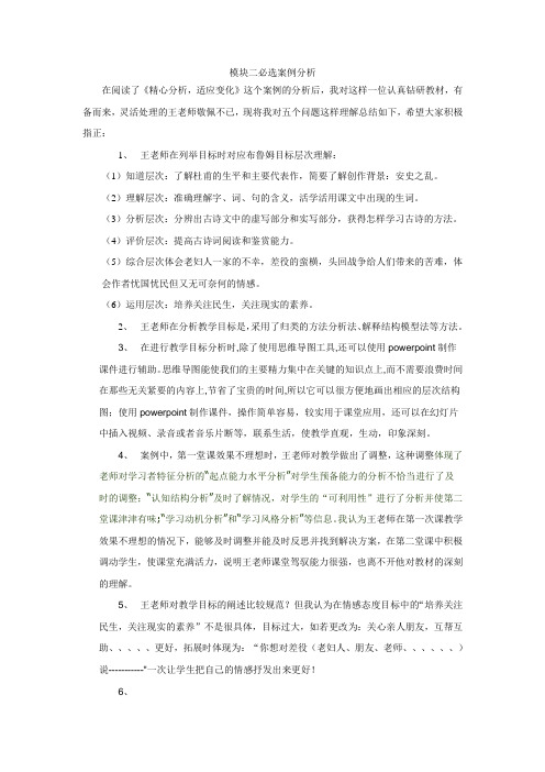 模块二必选案例分析