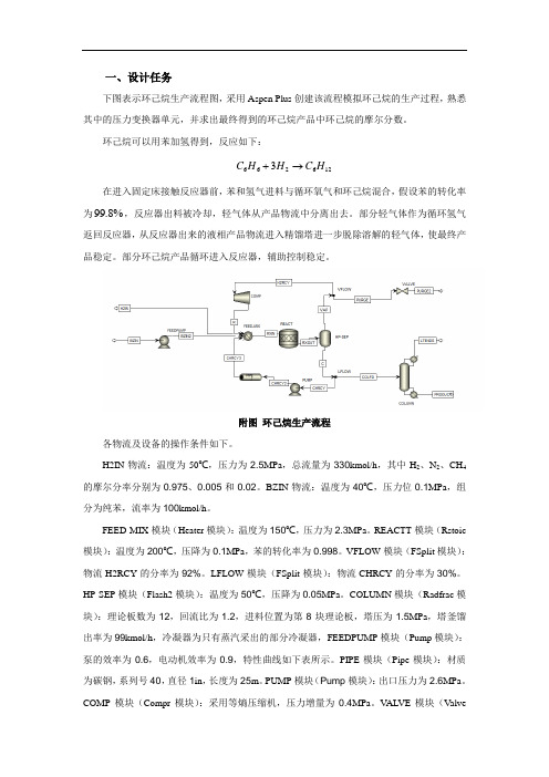 Aspen plus报告