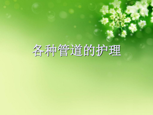 各种管道的护理优秀课件