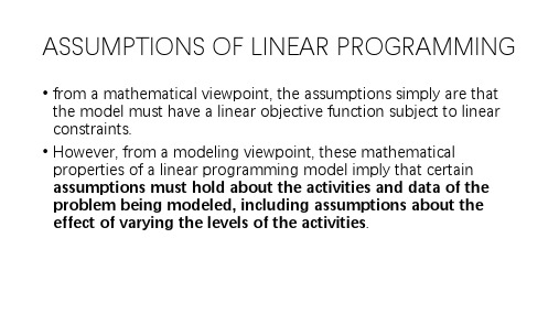 MBA课程 线性规划 Linear Programing 英文原版