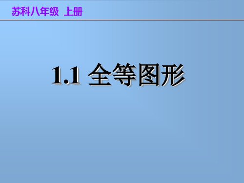 数学八年级苏科版(上册)第一章全等三角形电子课件