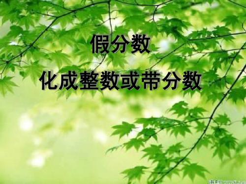 把假分数化成整数或带分数