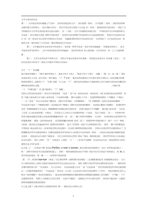 文字与语言的关系.docx