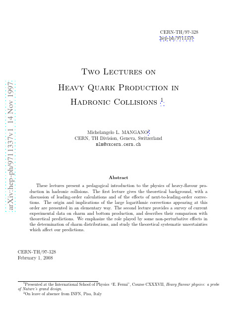 Two lectures on heavy quark production in hadronic collisions