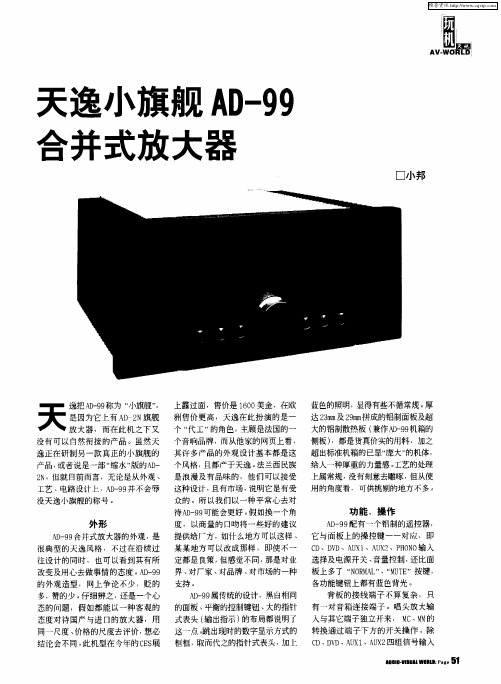 天逸小旗舰AD-99合并式放大器