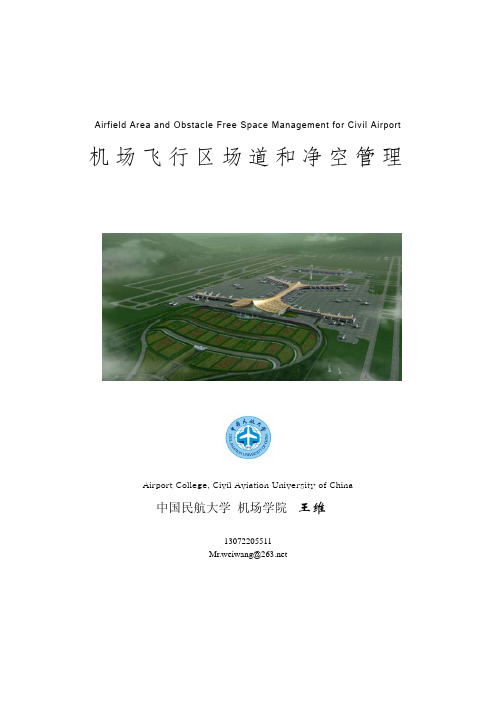 机场飞行区场道和净空管理