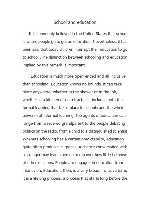 school and education