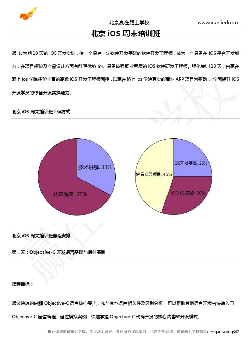 ios周末培训-赢在路上